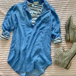 Cloth & Stone (Anthro) denim chambray top